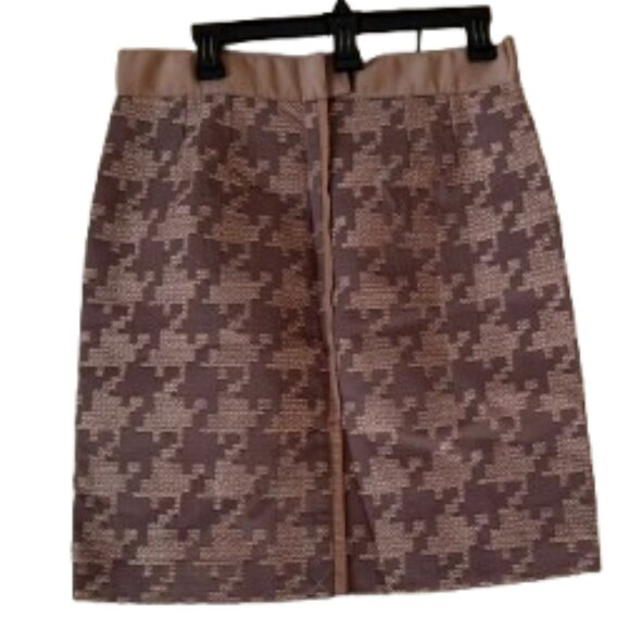 Loft Mauve & Lavendar Houndstooth Pencil Skirt - Fully Lined - 8 - Picture 2 of 6